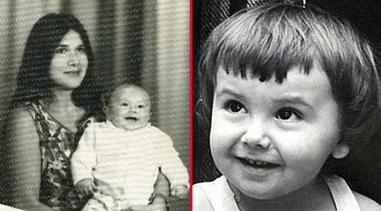 Svyatoslav Vakarchuk with his mother as a child