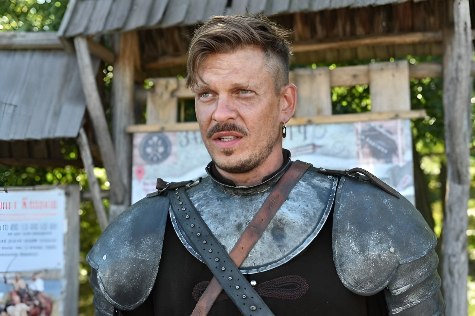 Andriy Isayenko on the set of the series Cossacks.